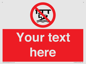 Custom Do not use watercraft in the vicinity of piers